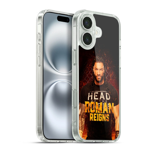 WWE R. Reigns Graphics Roman Reigns 1 Soft Gel Case for Apple iPhone 16 Plus & MagSafe
