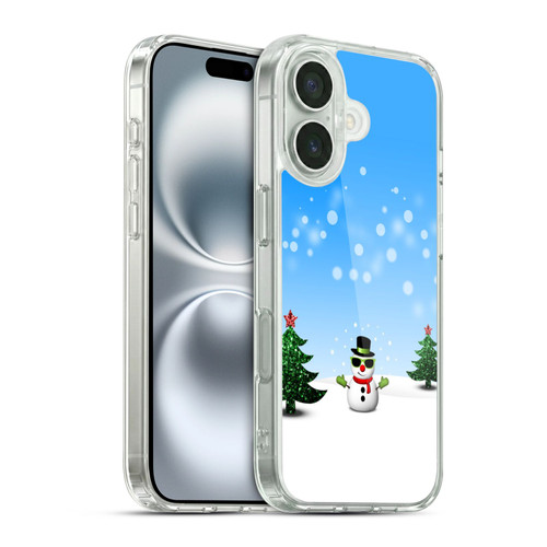 PLdesign Christmas Cool Snowman Soft Gel Case for Apple iPhone 16 & MagSafe