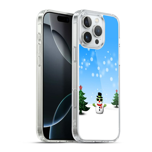 PLdesign Christmas Cool Snowman Soft Gel Case for Apple iPhone 16 Pro Max & MagSafe