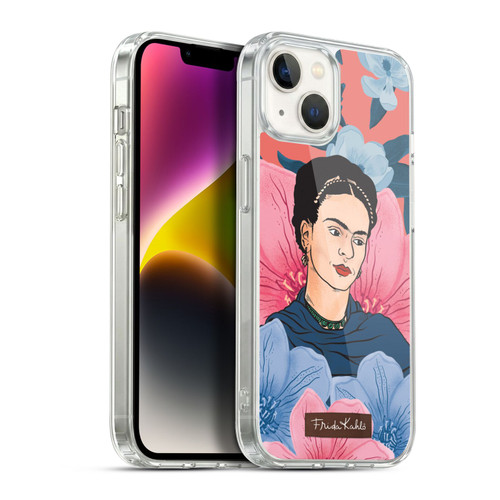 Frida Kahlo Portrait 3 Floral Soft Gel Case for Apple iPhone 14 Plus & MagSafe