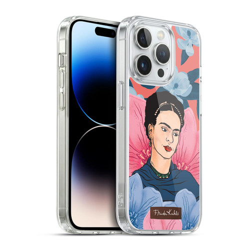Frida Kahlo Portrait 3 Floral Soft Gel Case for Apple iPhone 14 Pro & MagSafe