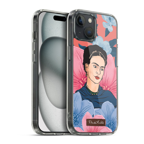 Frida Kahlo Portrait 3 Floral Soft Gel Case for Apple iPhone 15 Plus & MagSafe