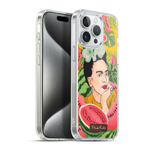 Frida Kahlo Portrait 3 Watermelon Soft Gel Case for Apple iPhone 15 Pro Max & MagSafe