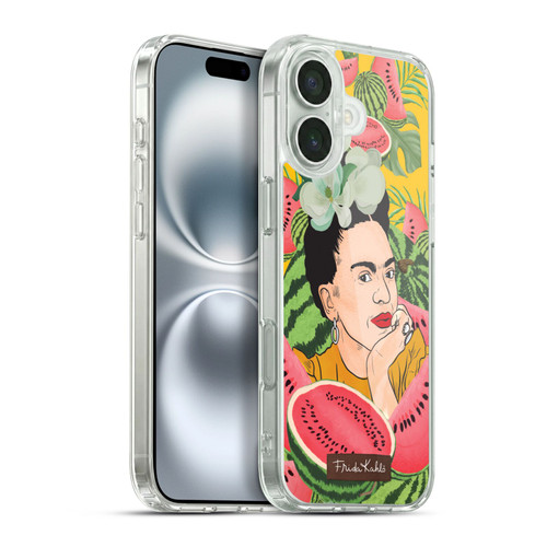 Frida Kahlo Portrait 3 Watermelon Soft Gel Case for Apple iPhone 16 Plus & MagSafe