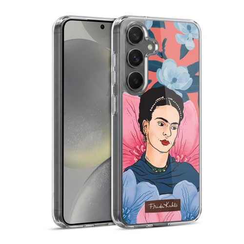 Frida Kahlo Portrait 3 Floral Soft Gel Case for Samsung Galaxy S24 5G & MagSafe