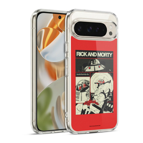 Rick And Morty Duo Graphics The Space Cruiser Collage Soft Gel Case for Google Pixel 9 / Pixel 9 Pro
