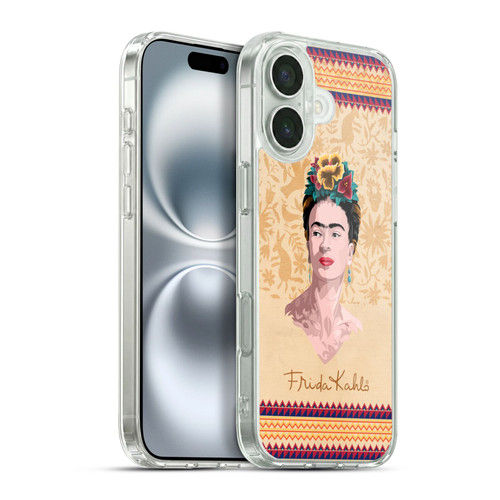 Frida Kahlo Portrait Yellow Soft Gel Case for Apple iPhone 16 Plus & MagSafe