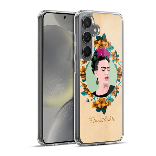 Frida Kahlo Portrait Purple Soft Gel Case for Samsung Galaxy S24+ 5G & MagSafe