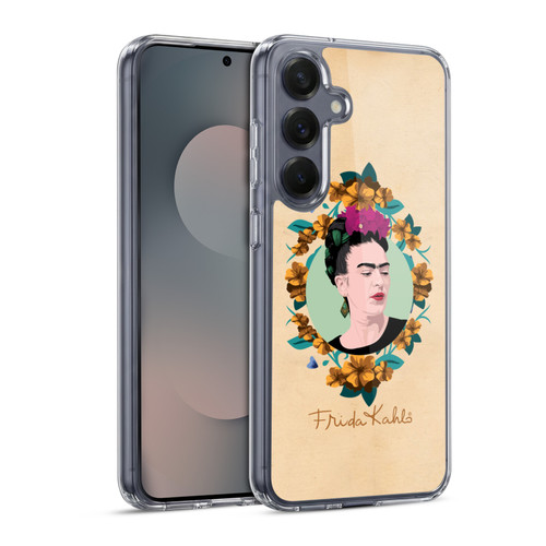 Frida Kahlo Portrait Purple Soft Gel Case for Samsung Galaxy S25 & MagSafe