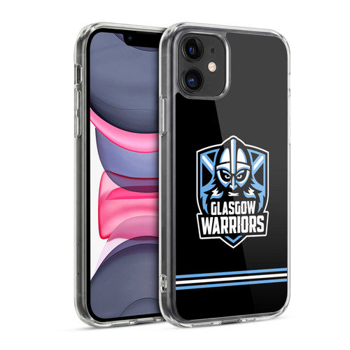 Glasgow Warriors Logo Stripes Black Soft Gel Case for Apple iPhone 11