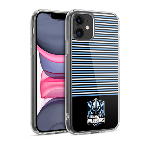 Glasgow Warriors Logo Stripes Black 2 Soft Gel Case for Apple iPhone 11