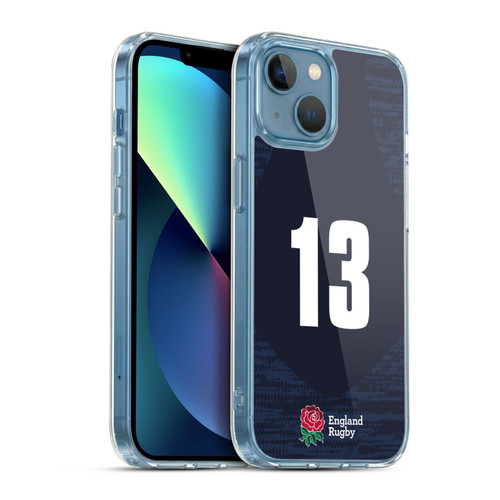 England Rugby Union 2020/21 Players Away Kit Position 13 Soft Gel Case for Apple iPhone 13 Mini & MagSafe