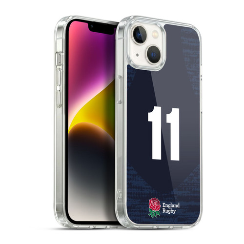 England Rugby Union 2020/21 Players Away Kit Position 11 Soft Gel Case for Apple iPhone 14 Plus & MagSafe
