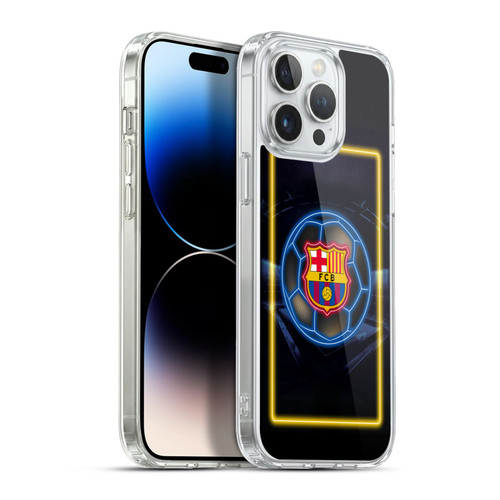 FC Barcelona Neon Logo Soft Gel Case for Apple iPhone 13 Pro Max & MagSafe
