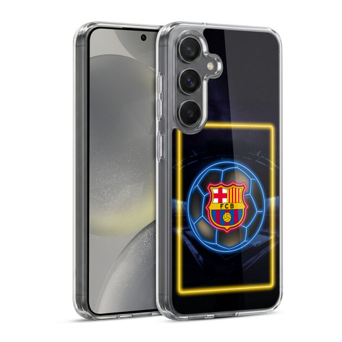FC Barcelona Neon Logo Soft Gel Case for Samsung Galaxy S24 5G & MagSafe