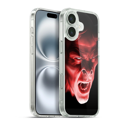 Tom Wood Horror Shadow Demon Soft Gel Case for Apple iPhone 16 Plus & MagSafe
