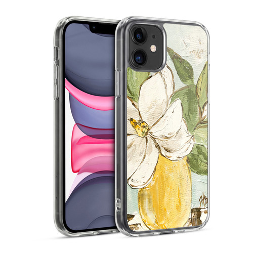 Haley Bush Floral Painting Magnolia Yellow Vase Soft Gel Case for Apple iPhone 11