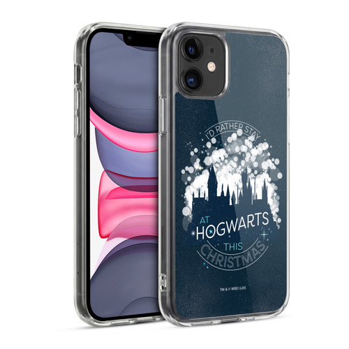 Harry Potter Deathly Hallows XXXII Stay At Hogwarts This Christmas Soft Gel Case for Apple iPhone 11
