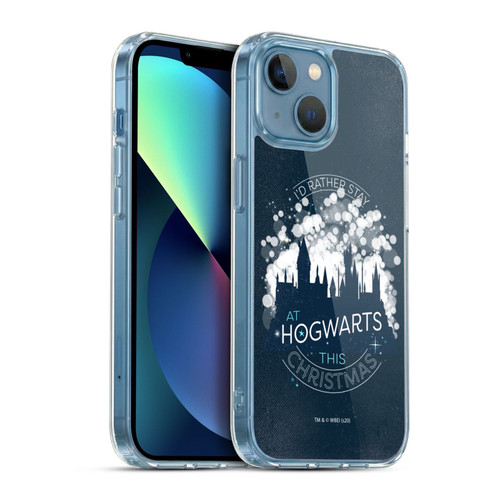 Harry Potter Deathly Hallows XXXII Stay At Hogwarts This Christmas Soft Gel Case for Apple iPhone 13 Mini & MagSafe