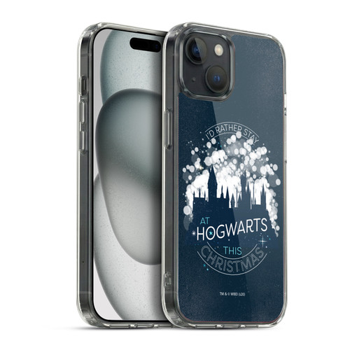 Harry Potter Deathly Hallows XXXII Stay At Hogwarts This Christmas Soft Gel Case for Apple iPhone 15 Plus & MagSafe