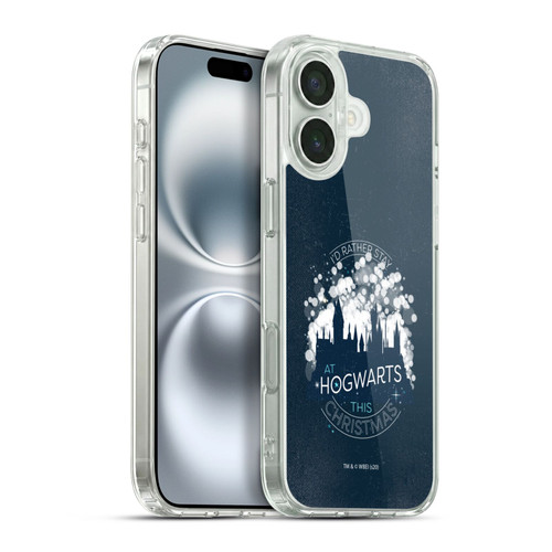 Harry Potter Deathly Hallows XXXII Stay At Hogwarts This Christmas Soft Gel Case for Apple iPhone 16 Plus & MagSafe