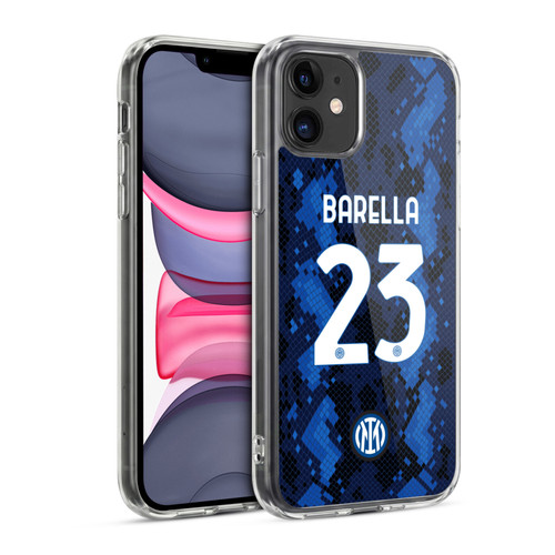 Fc Internazionale Milano 2021/22 Players Home Kit Nicolò Barella Soft Gel Case for Apple iPhone 11