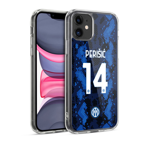 Fc Internazionale Milano 2021/22 Players Home Kit Ivan Perisic Soft Gel Case for Apple iPhone 11