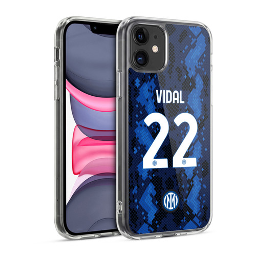 Fc Internazionale Milano 2021/22 Players Home Kit Arturo Vidal Soft Gel Case for Apple iPhone 11
