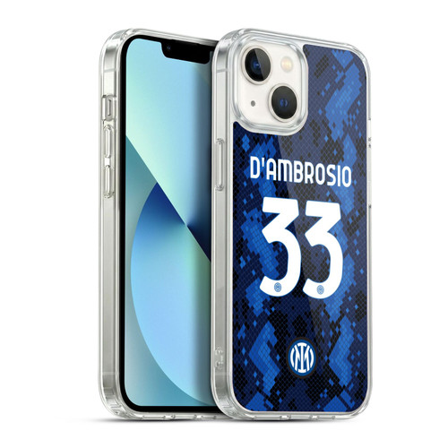 Fc Internazionale Milano 2021/22 Players Home Kit Danilo D'Ambrosio Soft Gel Case for Apple iPhone 13