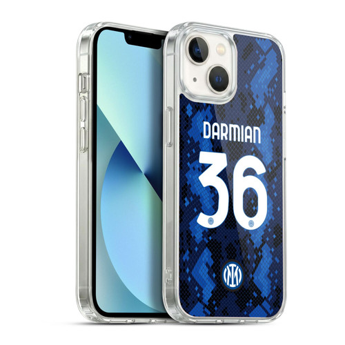Fc Internazionale Milano 2021/22 Players Home Kit Matteo Darmian Soft Gel Case for Apple iPhone 13