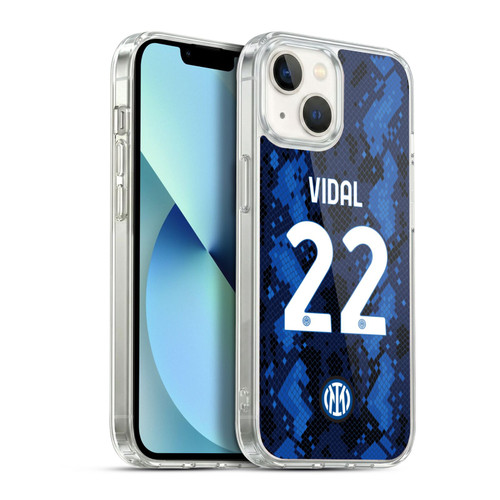 Fc Internazionale Milano 2021/22 Players Home Kit Arturo Vidal Soft Gel Case for Apple iPhone 13