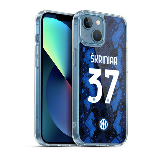 Fc Internazionale Milano 2021/22 Players Home Kit Milan Skriniar Soft Gel Case for Apple iPhone 13 Mini & MagSafe