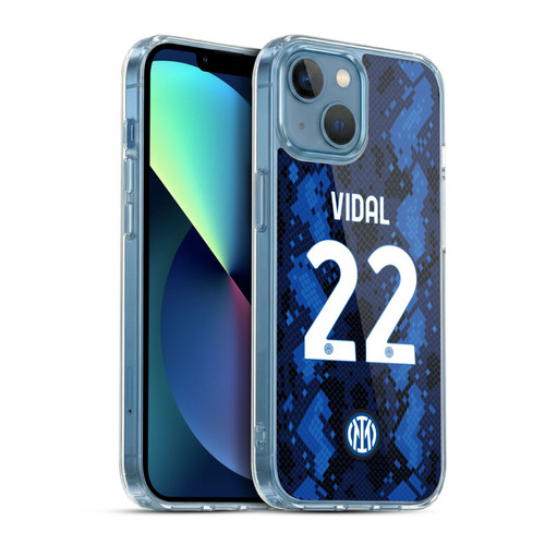 Fc Internazionale Milano 2021/22 Players Home Kit Arturo Vidal Soft Gel Case for Apple iPhone 13 Mini & MagSafe