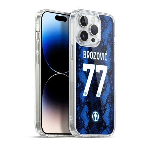 Fc Internazionale Milano 2021/22 Players Home Kit Marcelo Brozovic Soft Gel Case for Apple iPhone 13 Pro Max & MagSafe