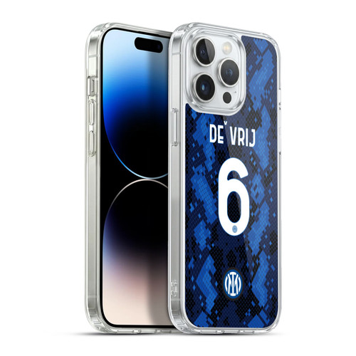 Fc Internazionale Milano 2021/22 Players Home Kit Stefan de Vrij Soft Gel Case for Apple iPhone 13 Pro Max & MagSafe