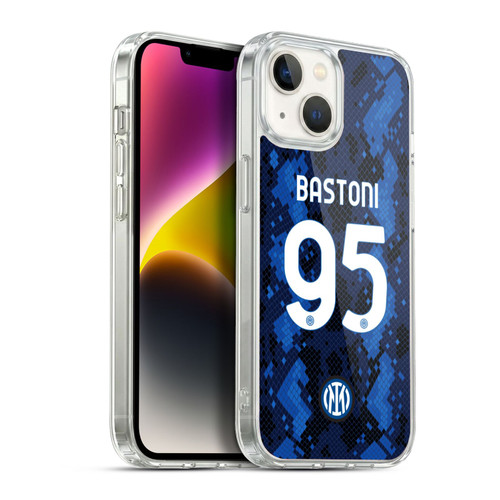 Fc Internazionale Milano 2021/22 Players Home Kit Alessandro Bastoni Soft Gel Case for Apple iPhone 14
