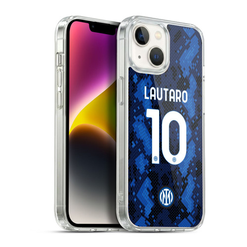 Fc Internazionale Milano 2021/22 Players Home Kit Lautaro Martínez Soft Gel Case for Apple iPhone 14
