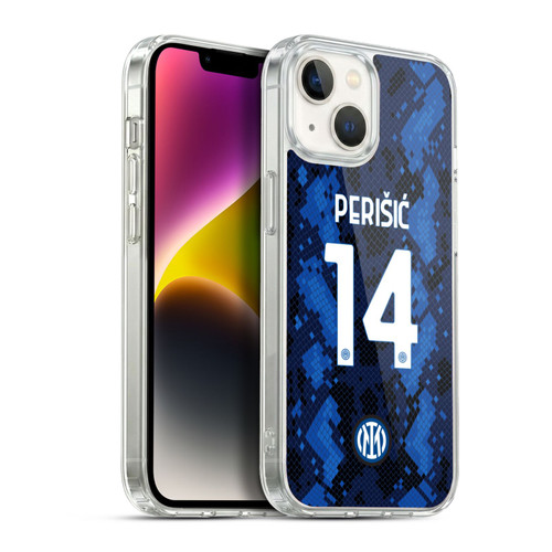 Fc Internazionale Milano 2021/22 Players Home Kit Ivan Perisic Soft Gel Case for Apple iPhone 14