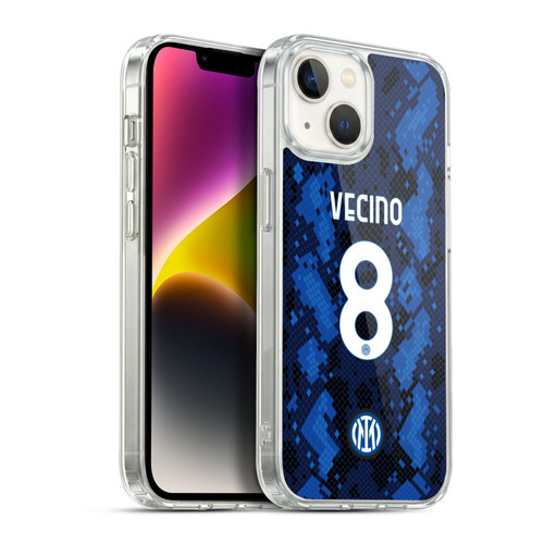 Fc Internazionale Milano 2021/22 Players Home Kit Matías Vecino Soft Gel Case for Apple iPhone 14