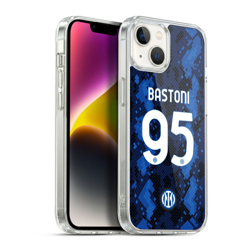 Fc Internazionale Milano 2021/22 Players Home Kit Alessandro Bastoni Soft Gel Case for Apple iPhone 14 Plus & MagSafe