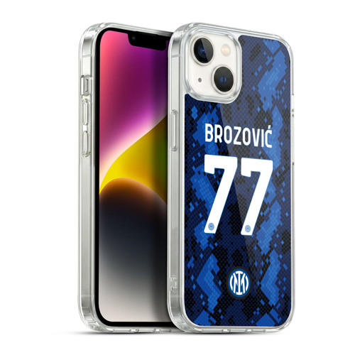 Fc Internazionale Milano 2021/22 Players Home Kit Marcelo Brozovic Soft Gel Case for Apple iPhone 14 Plus & MagSafe