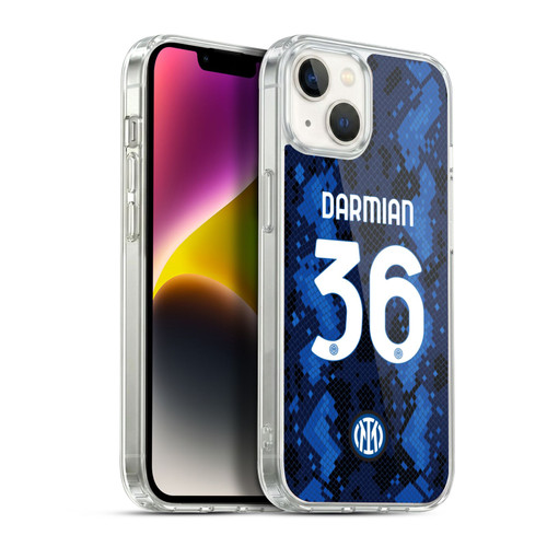 Fc Internazionale Milano 2021/22 Players Home Kit Matteo Darmian Soft Gel Case for Apple iPhone 14 Plus & MagSafe