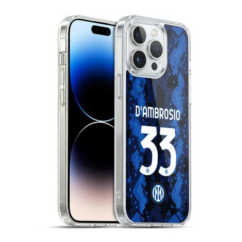 Fc Internazionale Milano 2021/22 Players Home Kit Danilo D'Ambrosio Soft Gel Case for Apple iPhone 14 Pro Max & MagSafe