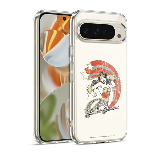 Wonder Woman DC Comics Vintage Art Distressed Look Soft Gel Case for Google Pixel 9 / Pixel 9 Pro