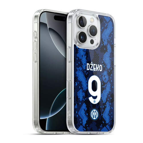 Fc Internazionale Milano 2021/22 Players Home Kit Edin Dzeko Soft Gel Case for Apple iPhone 16 Pro & MagSafe