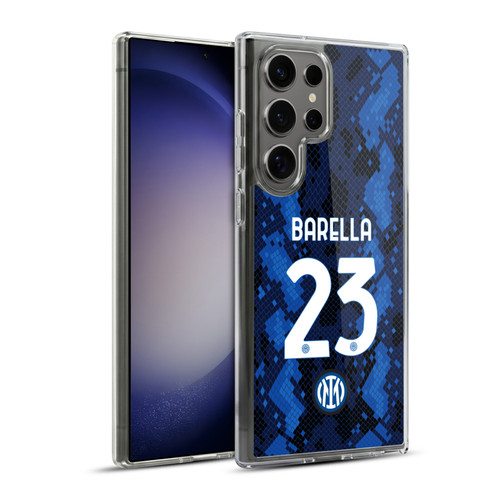 Fc Internazionale Milano 2021/22 Players Home Kit Nicolò Barella Soft Gel Case for Samsung Galaxy S23 Ultra 5G & MagSafe