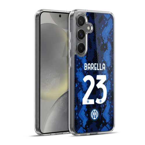 Fc Internazionale Milano 2021/22 Players Home Kit Nicolò Barella Soft Gel Case for Samsung Galaxy S24+ 5G & MagSafe