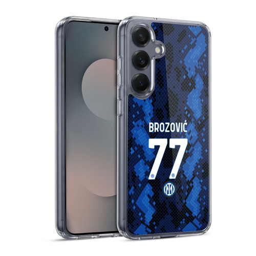Fc Internazionale Milano 2021/22 Players Home Kit Marcelo Brozovic Soft Gel Case for Samsung Galaxy S25 & MagSafe
