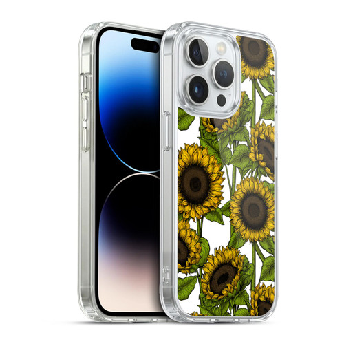 Katerina Kirilova Floral Patterns Sunflowers Soft Gel Case for Apple iPhone 13 Pro & MagSafe