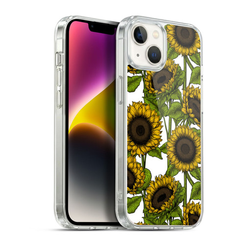 Katerina Kirilova Floral Patterns Sunflowers Soft Gel Case for Apple iPhone 14 Plus & MagSafe